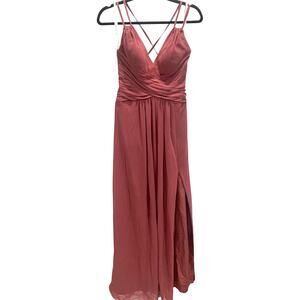 Azazie Farren Chiffon Bridesmaid Dress - Dessert Rose- Size A6